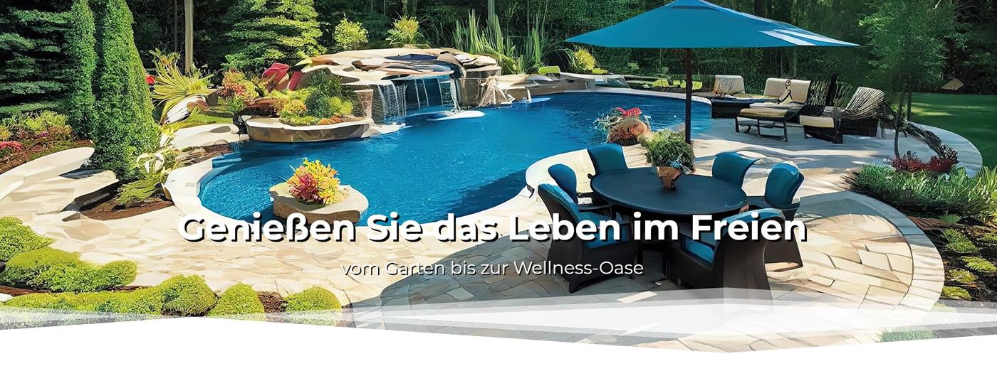 Poolbau Wendelsheim - ↗️Schlundt: 🏊🏼Gartenbau, Sauna, Poolüberdachung, Bagger- & Erdarbeiten